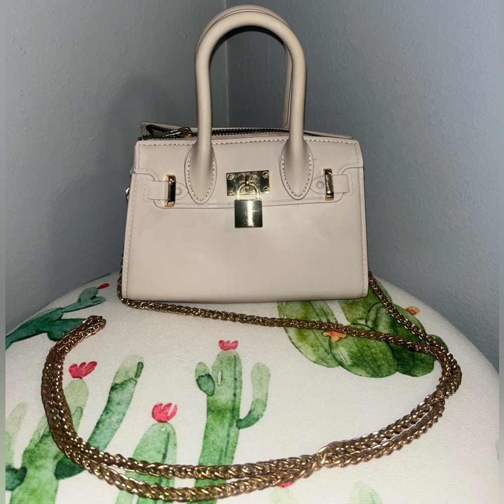 Purple mini crossbody handbag